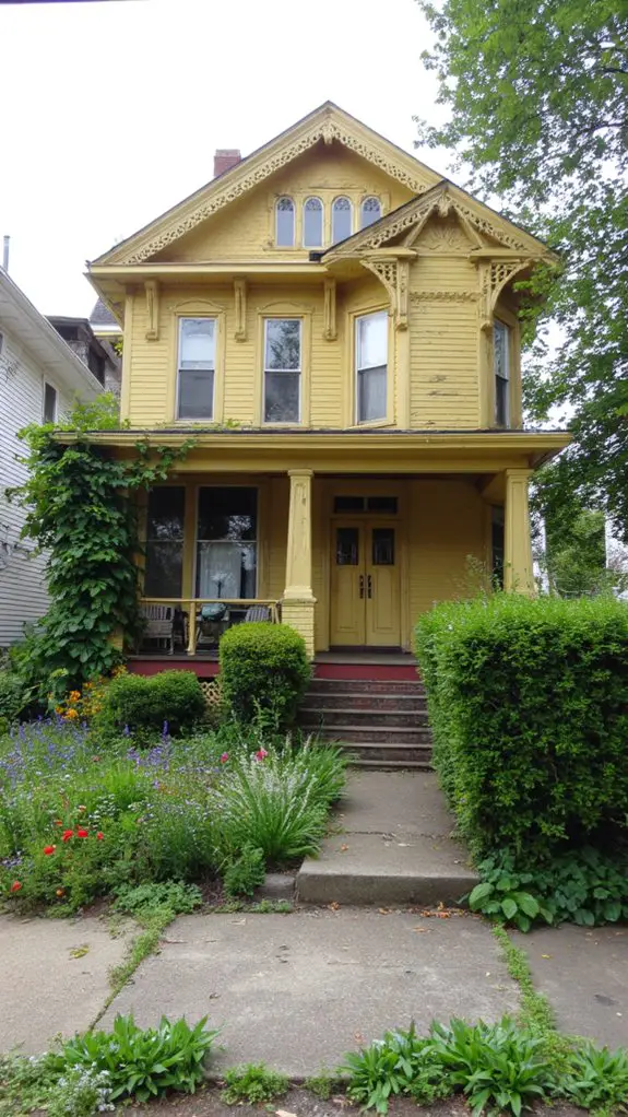 charming yellow victorian homes