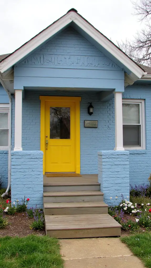 cheerful blue and yellow