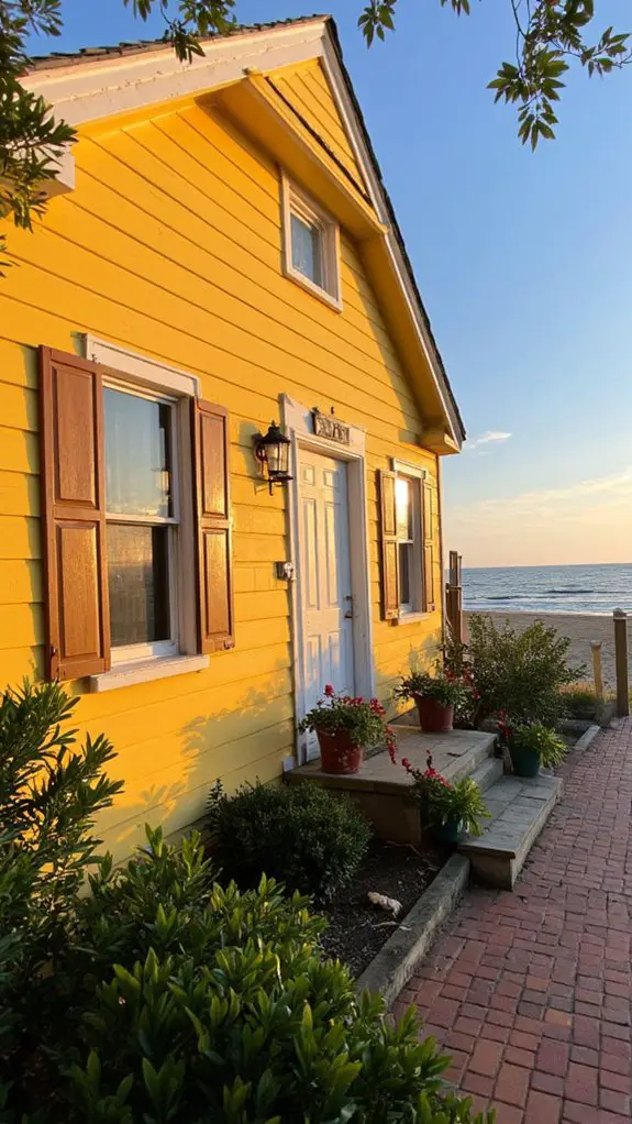 cheerful coastal beach house