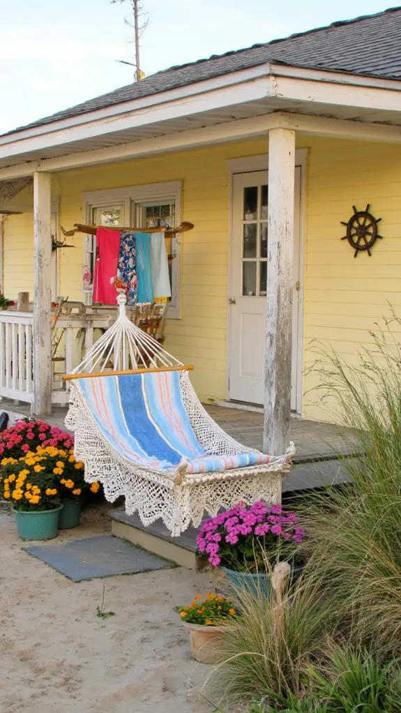 cheerful coastal retreat exterior