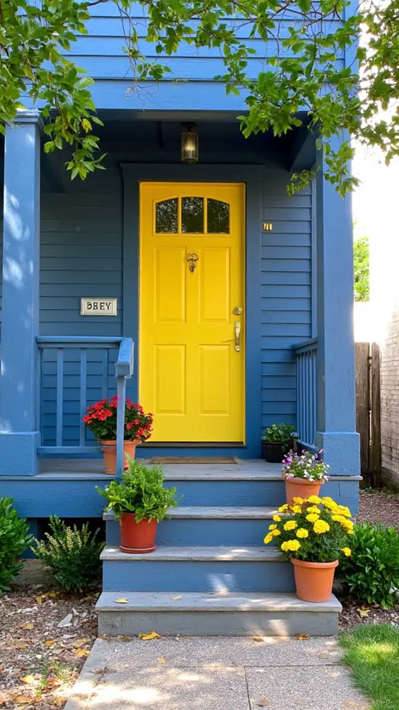 cheerful contrast for entrance