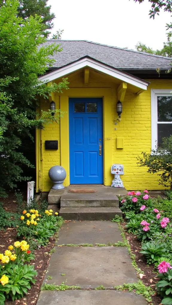 cheerful cottage with door