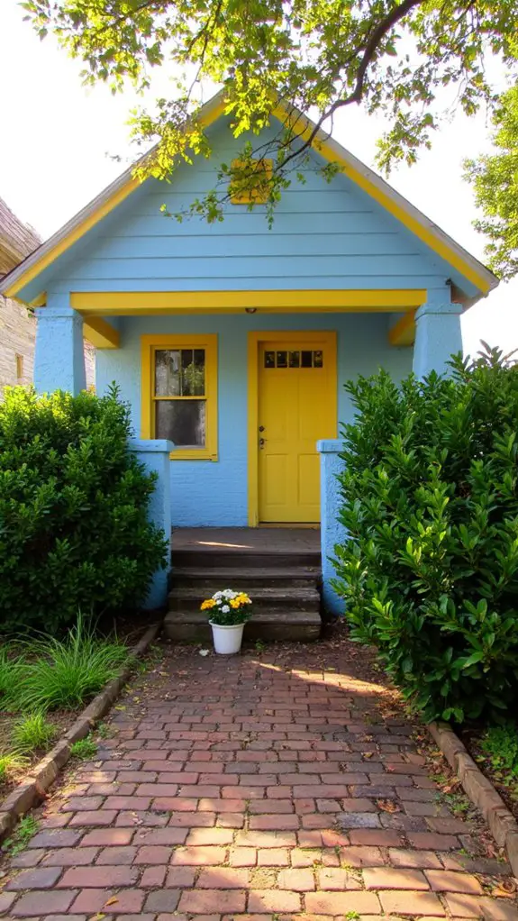 cheerful exterior color combination