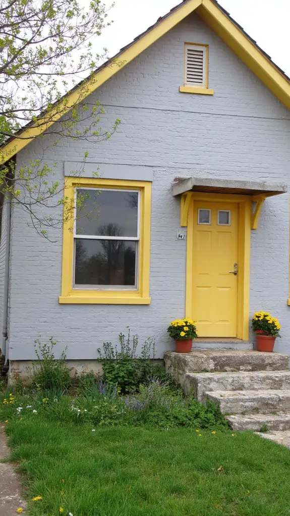 cheerful gray and yellow