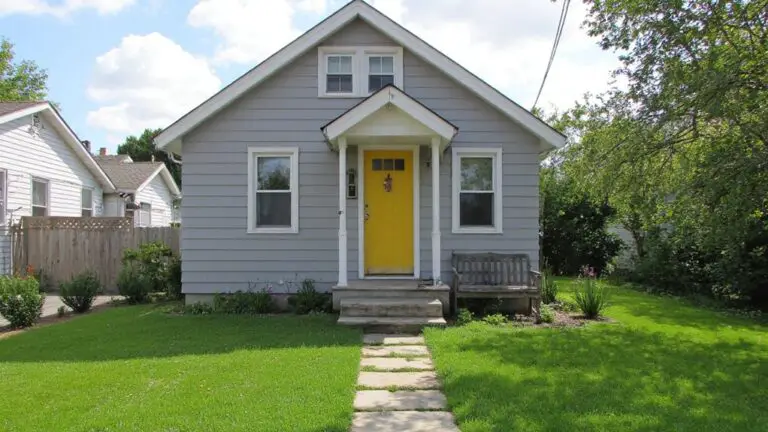cheerful gray house exterior