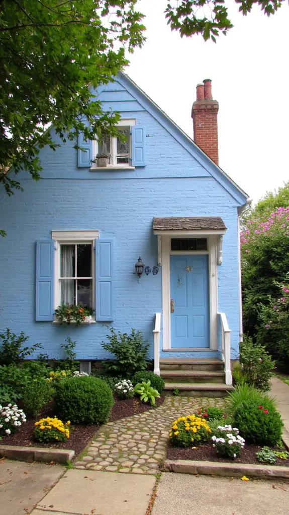 cheerful light blue accents