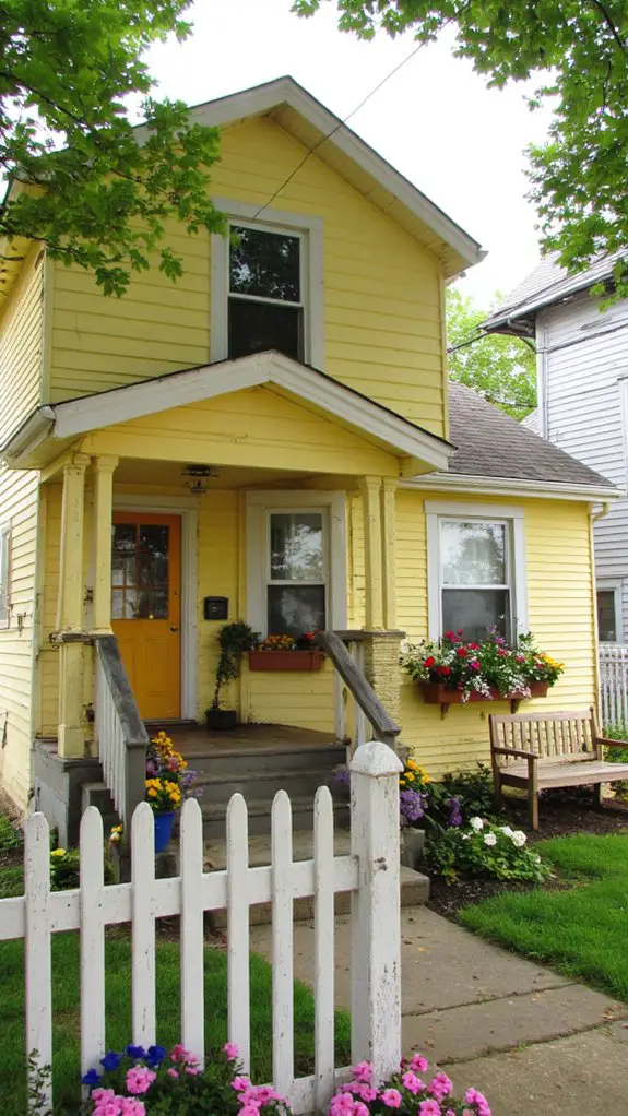cheerful vibrant home exterior