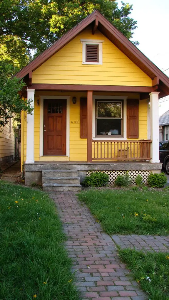 cheerful yellow chalet charm