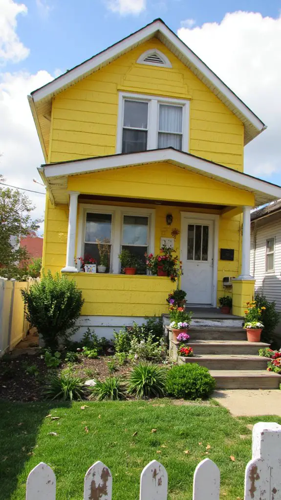 cheerful yellow exterior transformation