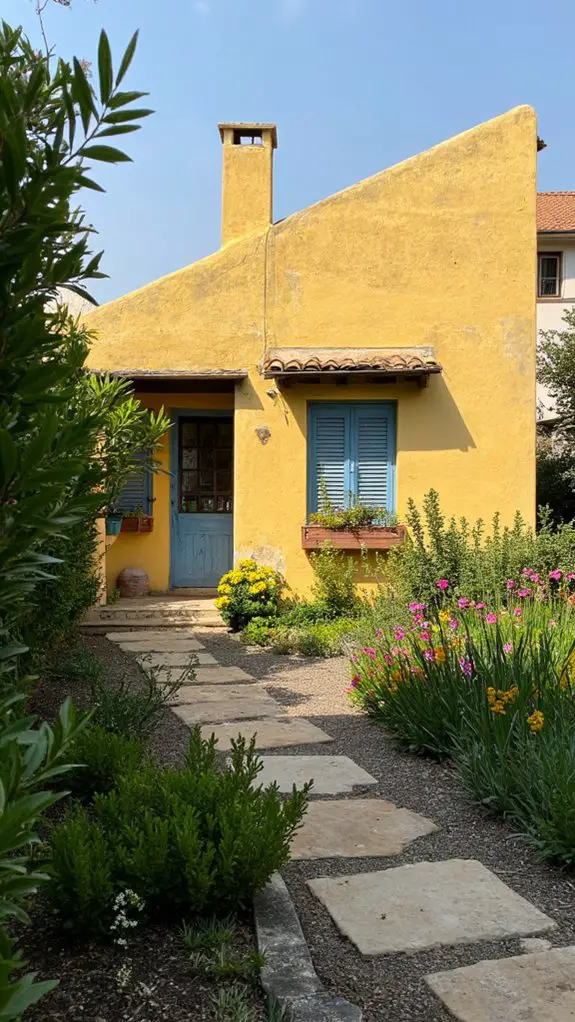 cheerful yellow farmhouse accents