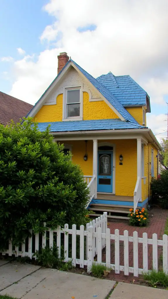 cheerful yellow house charm