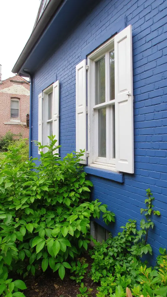 chic blue contemporary exterior