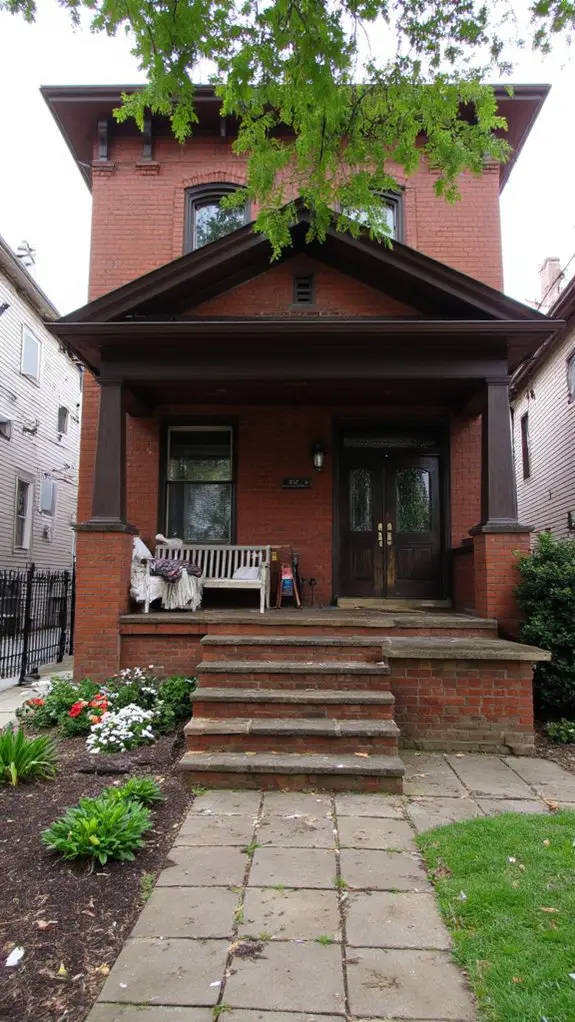 chic brown brick homes