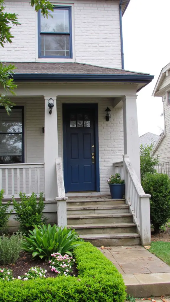 chic gray and navy contrast
