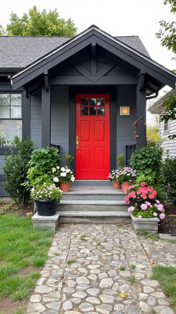 chic gray bungalow contrast