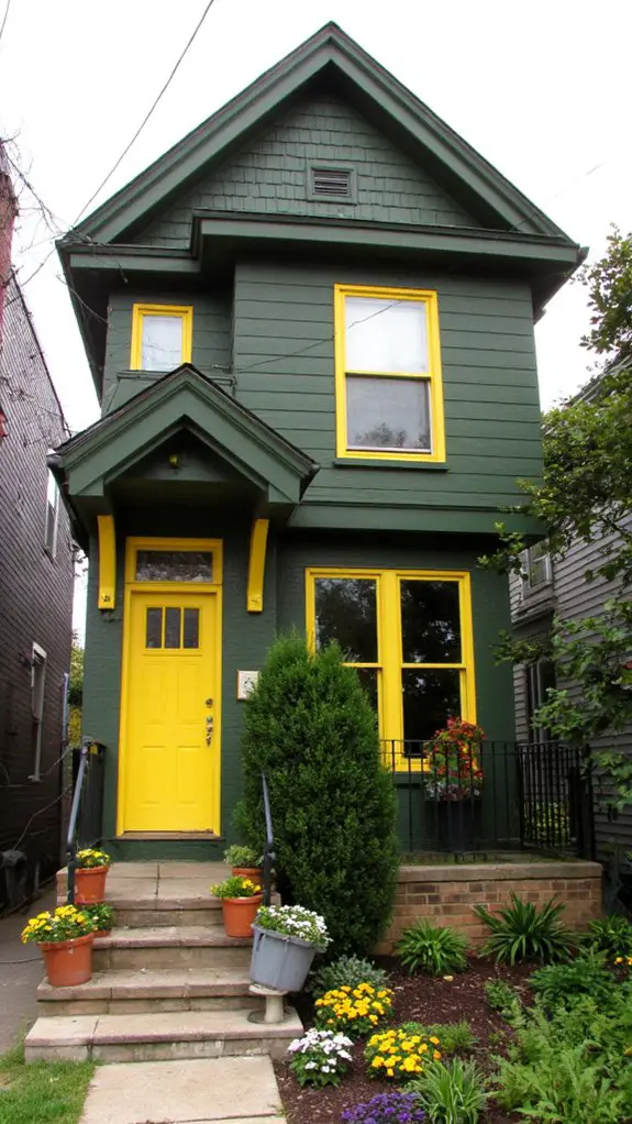 chic olive green home