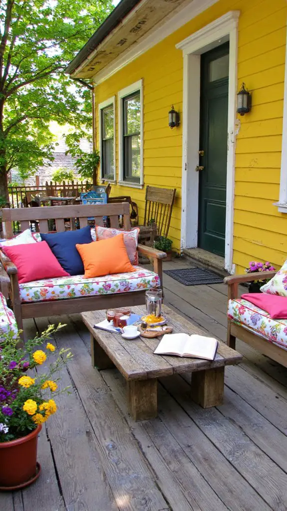 chic outdoor relaxation space