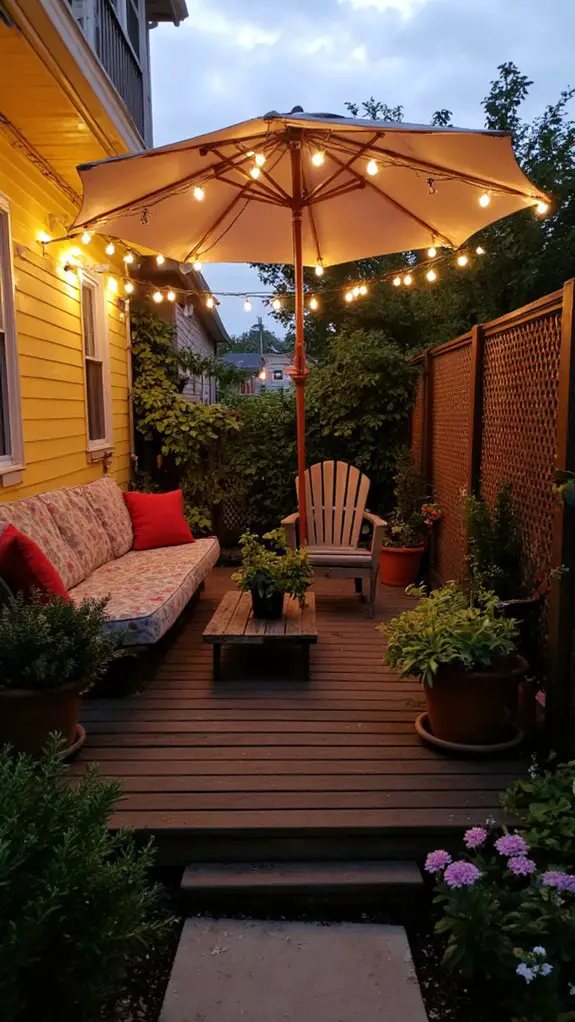 chic patio umbrella lights