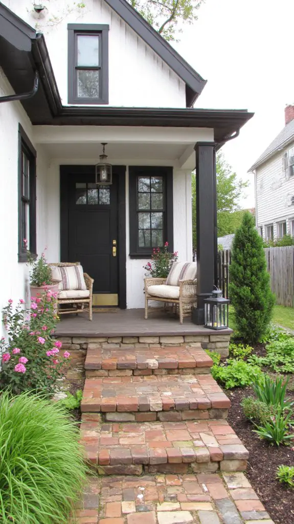 chic white and black accents