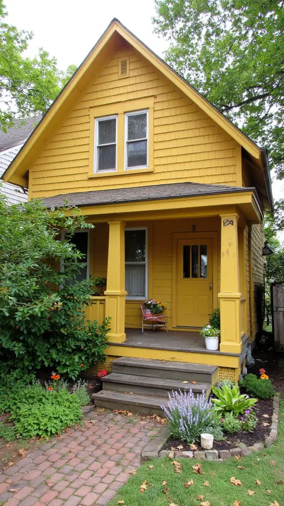 chic yellow and birch