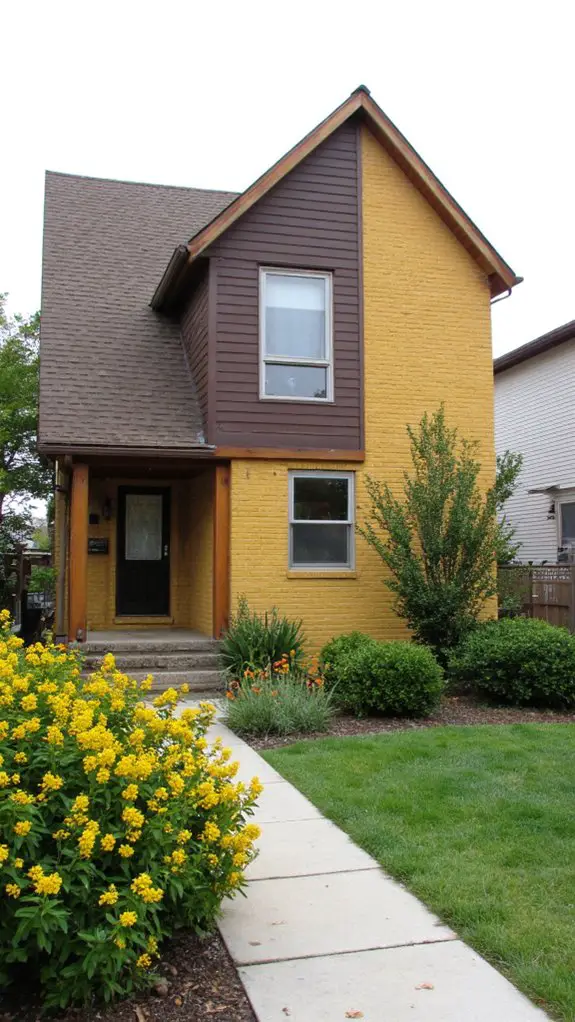 chic yellow brick modernism