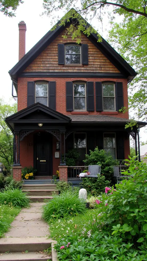 chocolate brown with black