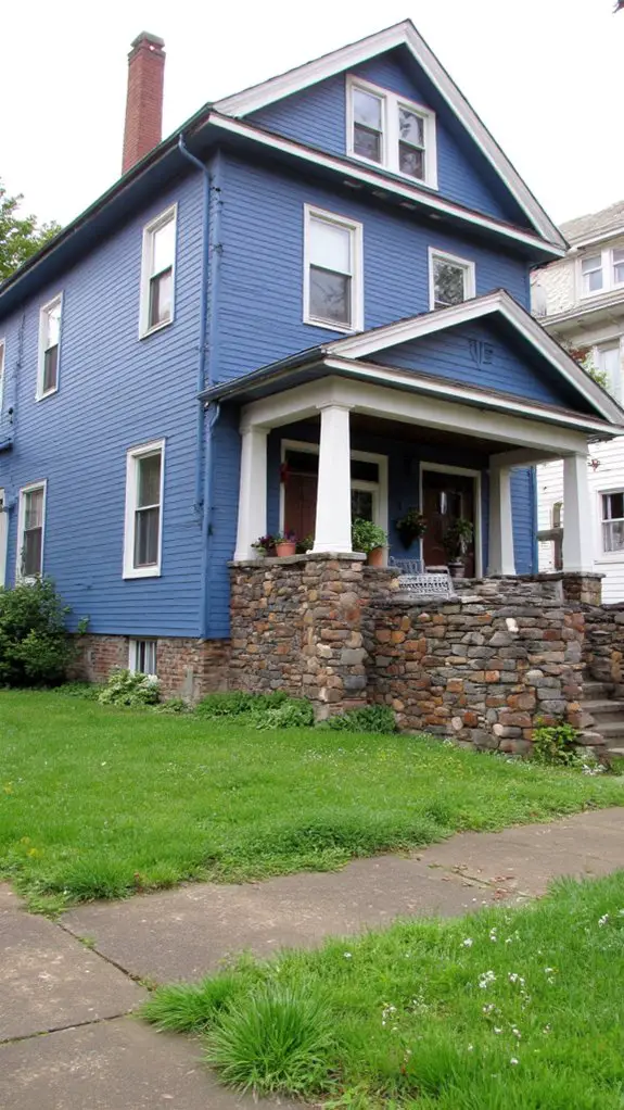 classic blue colonial design