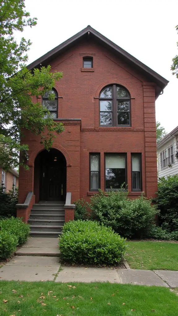 classic brown brick elegance