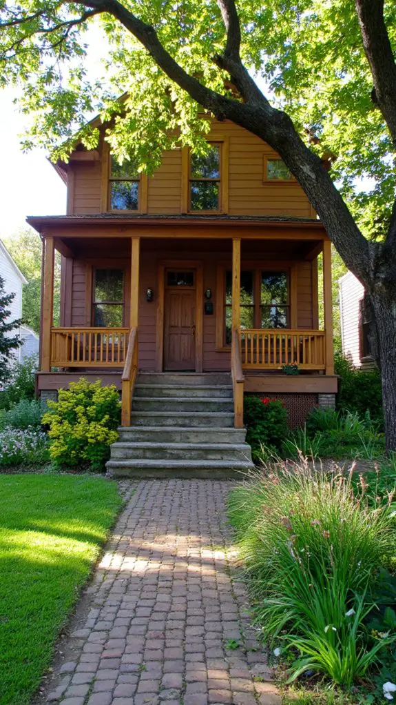 classic brown colonial charm