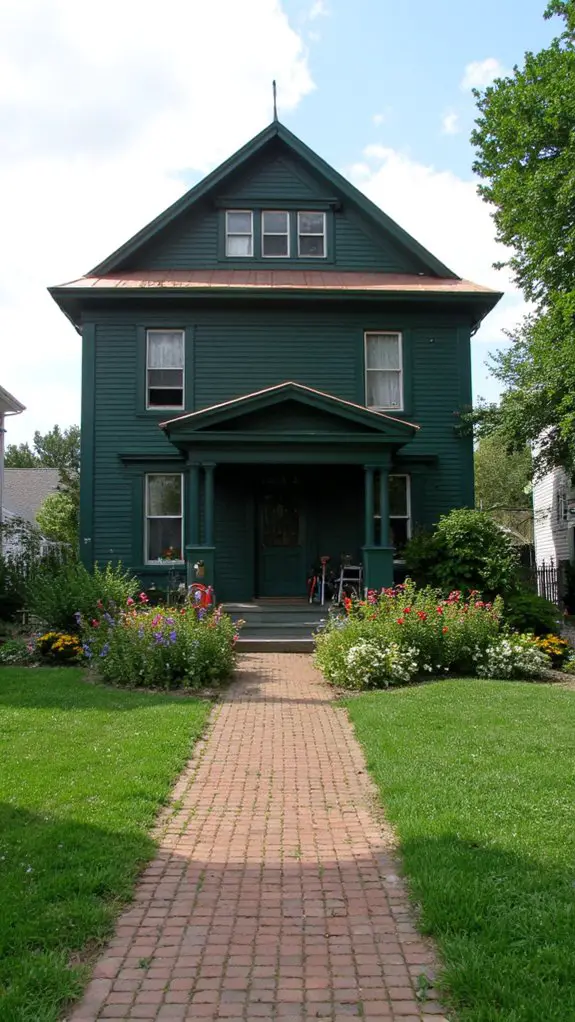 classic deep green colonial