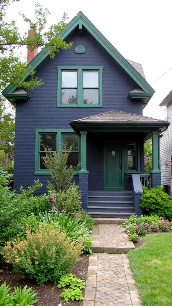 classic navy exterior elegance