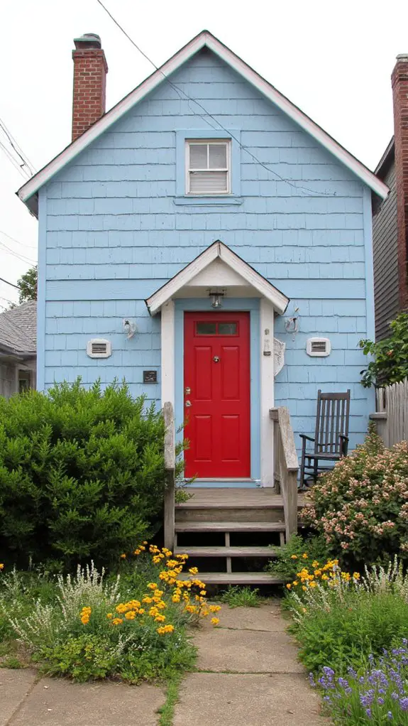 coastal charm blue and red