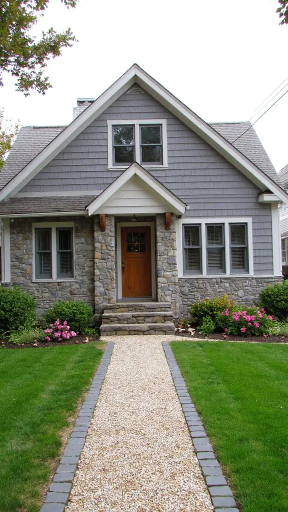 coastal charm with pebbles