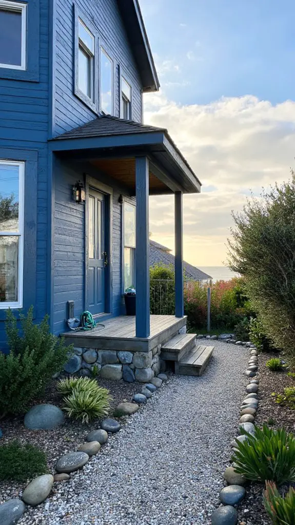 coastal elegance with pebbles