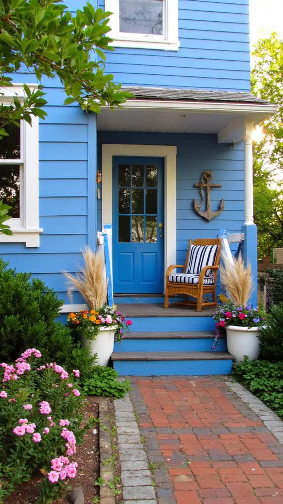 coastal farmhouse with nautical accents