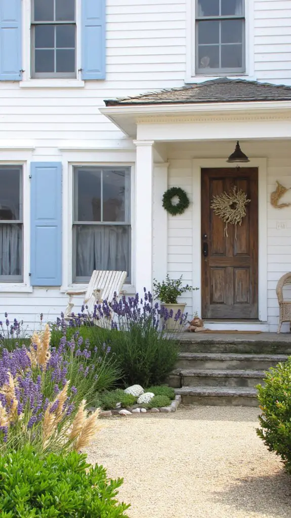 coastal white siding decor
