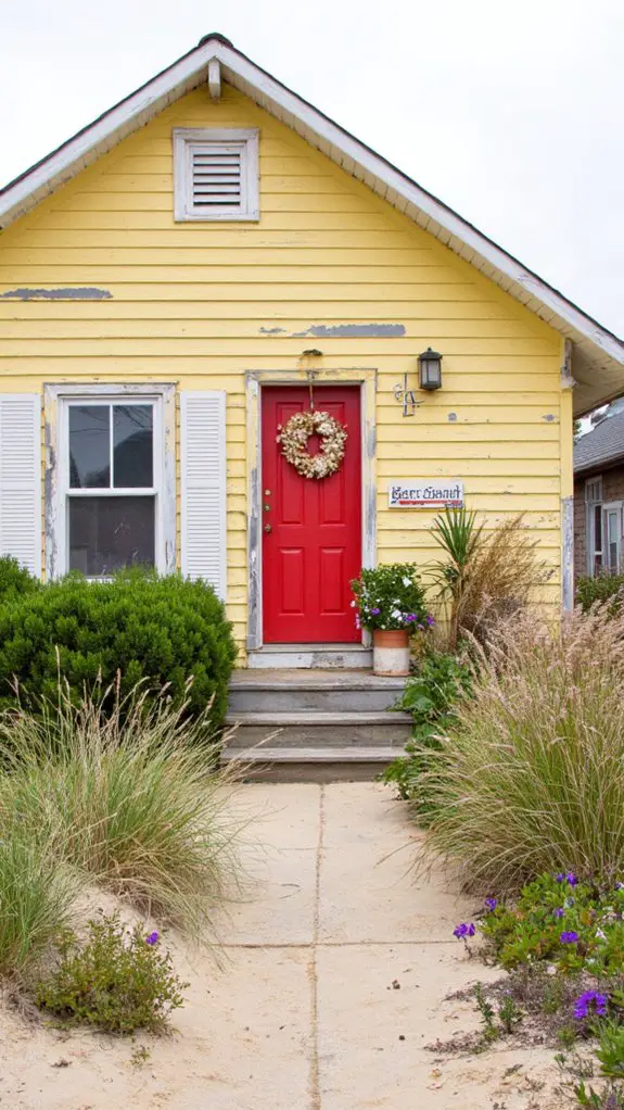 coastal yellow house charm