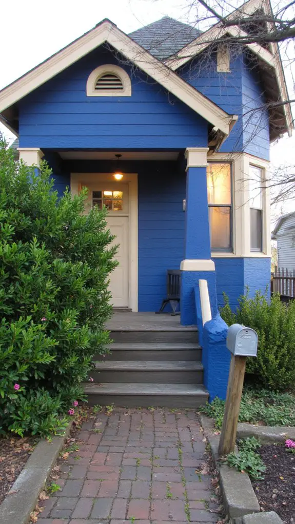 cobalt blue with tan