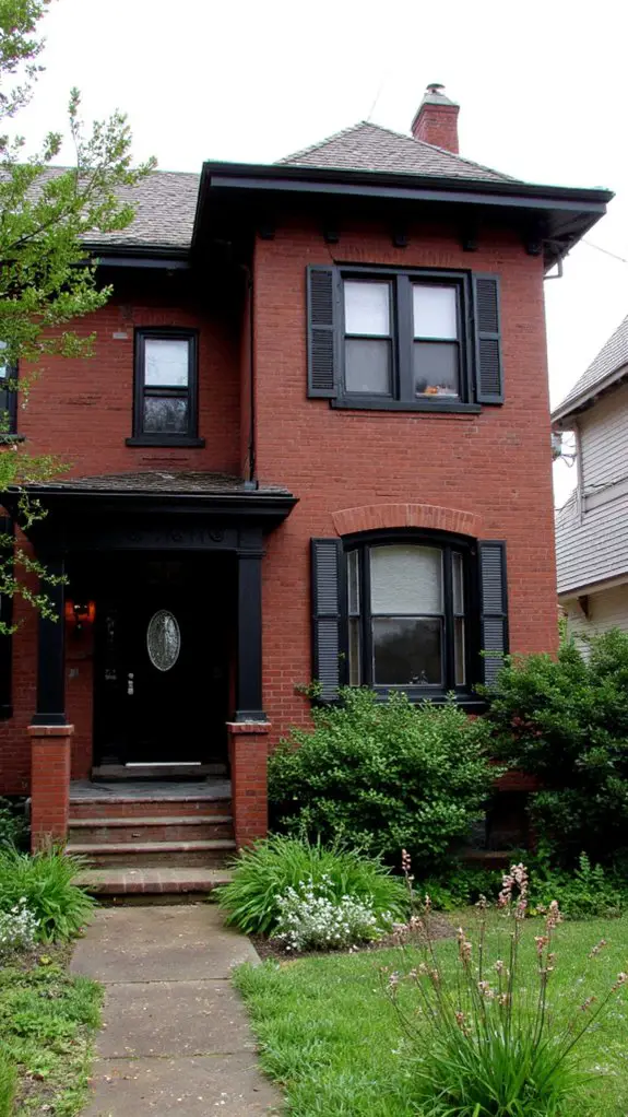 cocoa house with black accents