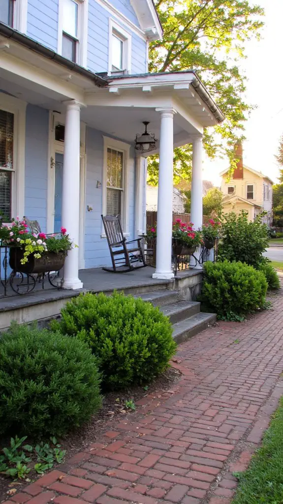 colonial blue accent enhances aesthetics