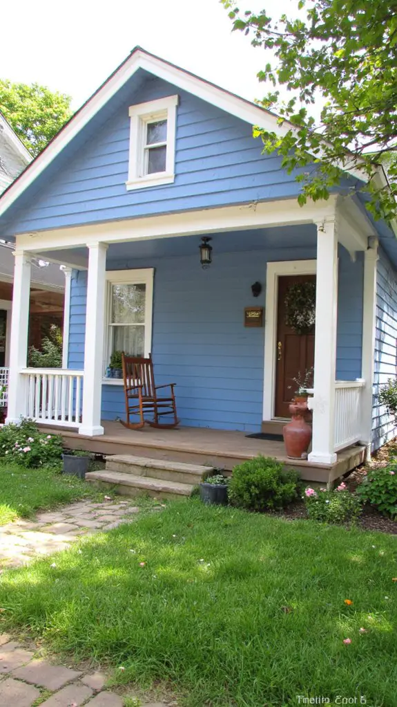 colonial blue farmhouse transformation