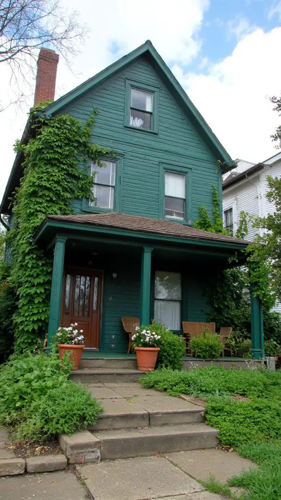 colonial home in nature