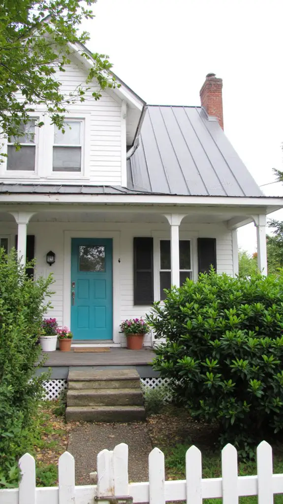 color accents enhance farmhouse