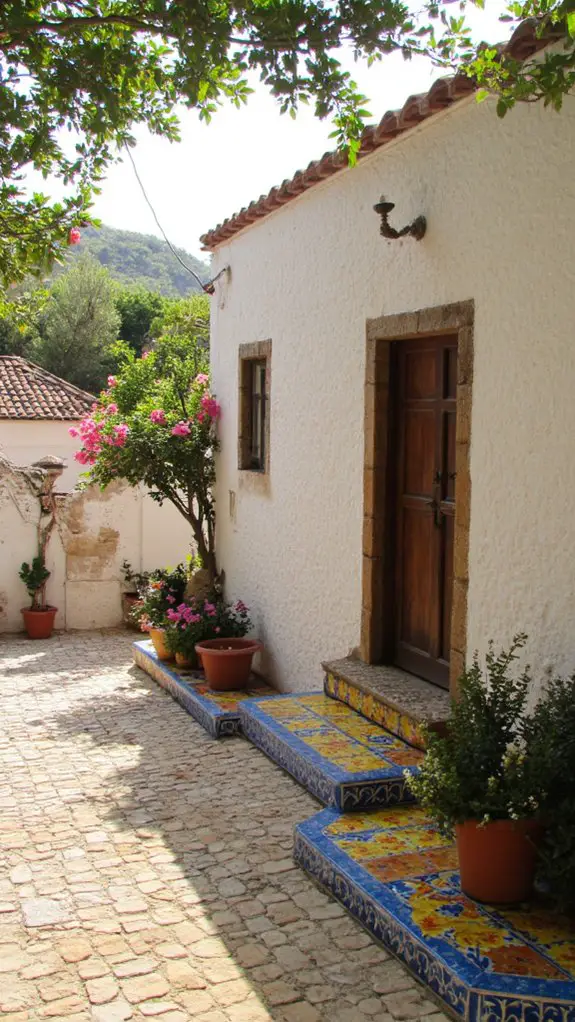 colorful ceramic tile installation