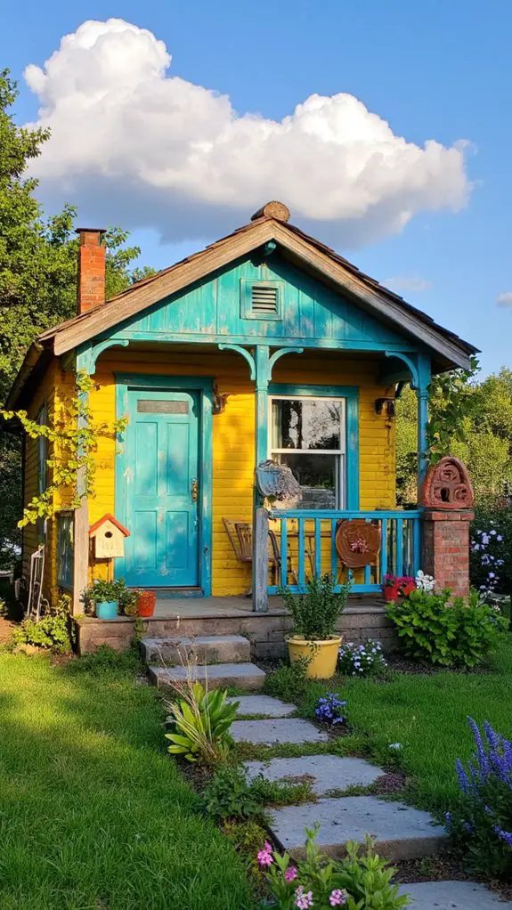 colorful cozy cabin retreat