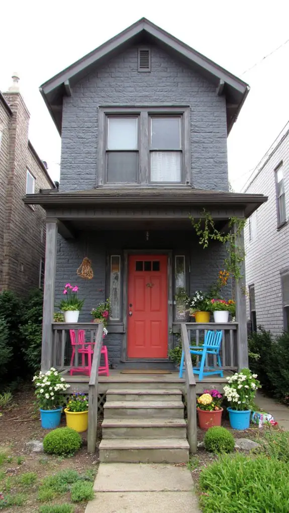 colorful details enhance gray