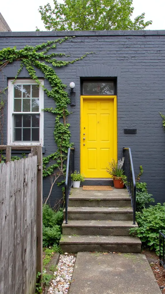 colorful doors enhance urban chic