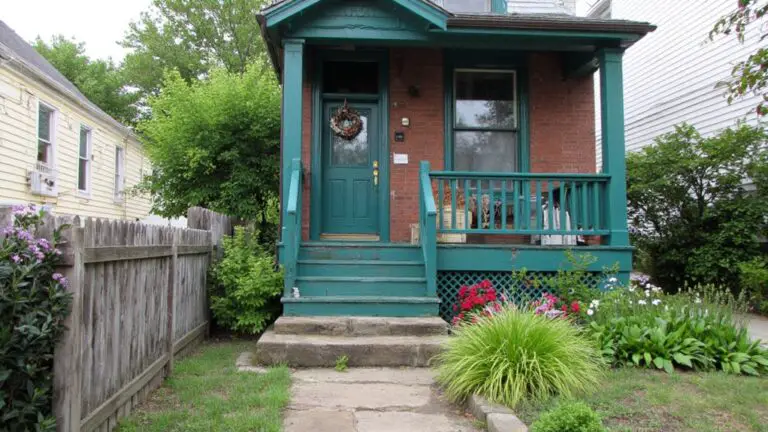 colorful green house doors