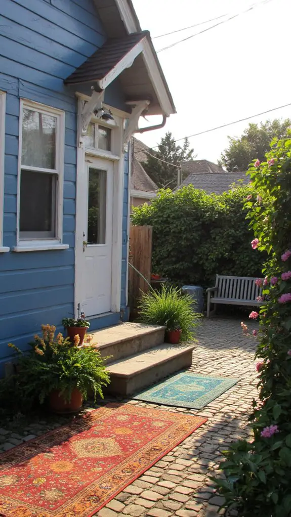 colorful outdoor rug transformation