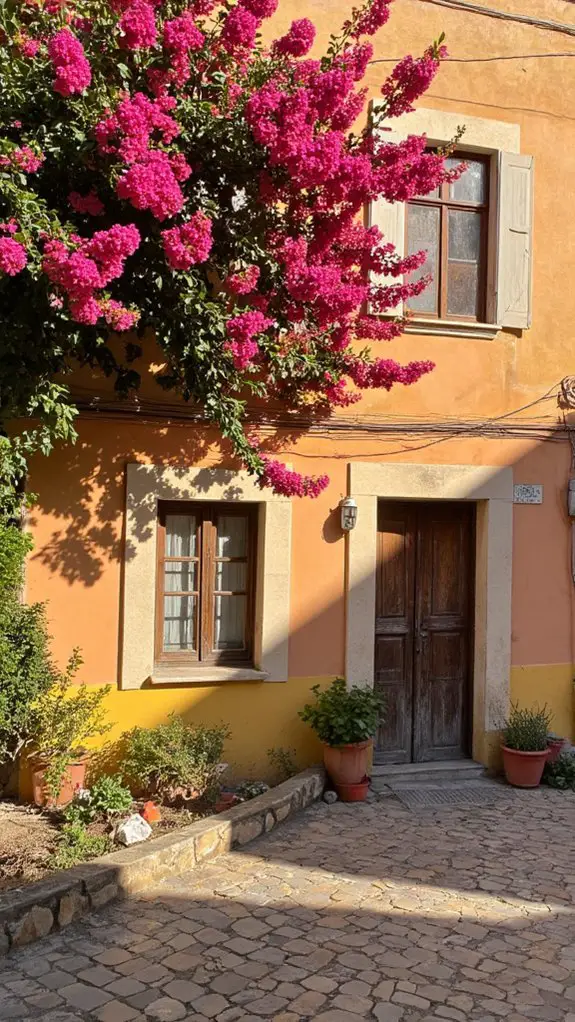 colorful reflective plaster exteriors